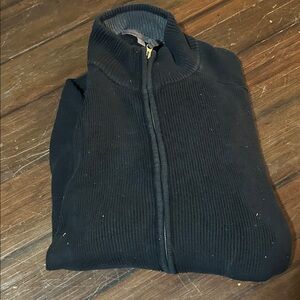Old Navy Men's Black Zip-Up Sweater